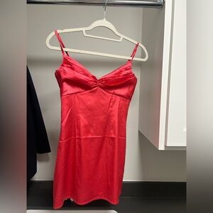 Beginning Boutique Red Satin Dress